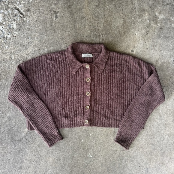 Urban Outfitters Sweaters - Brown Urban Outfitters Cropped Sweater